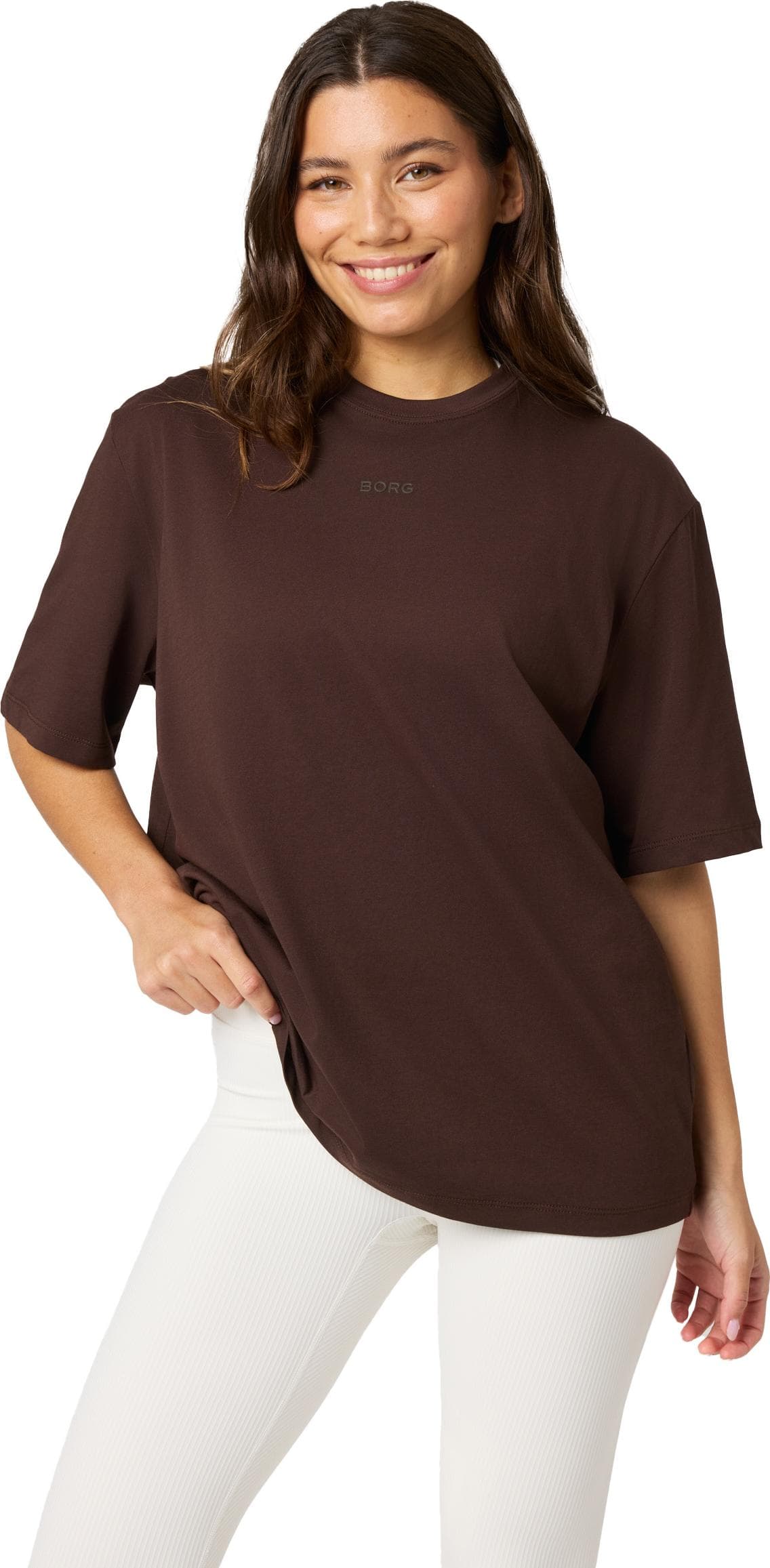 Björn Borg Björn Borg Women's Studio Oversized T-Shirt Coffee Bean