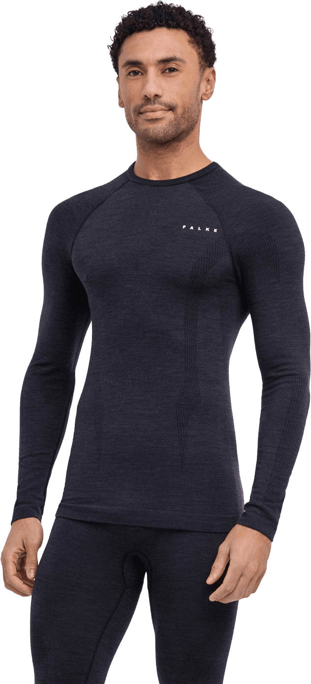 Falke Falke Men's Longsleeve Wool-Tech Black