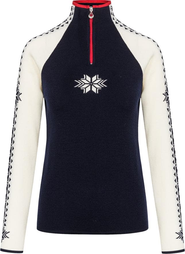 Dale of Norway Dale of Norway Women's Geilo Sweater Navy Offwhite Raspberry