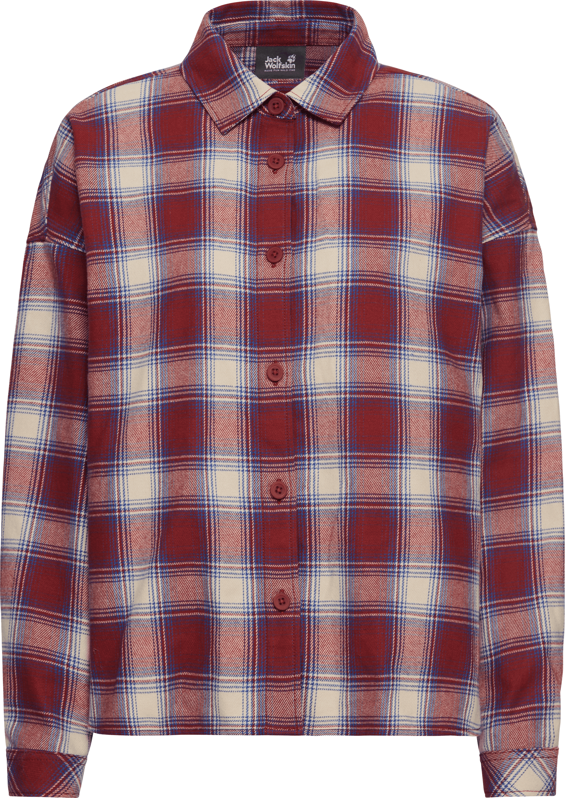 Jack Wolfskin Jack Wolfskin Women's Baja Flannel Shirt Check Merlot