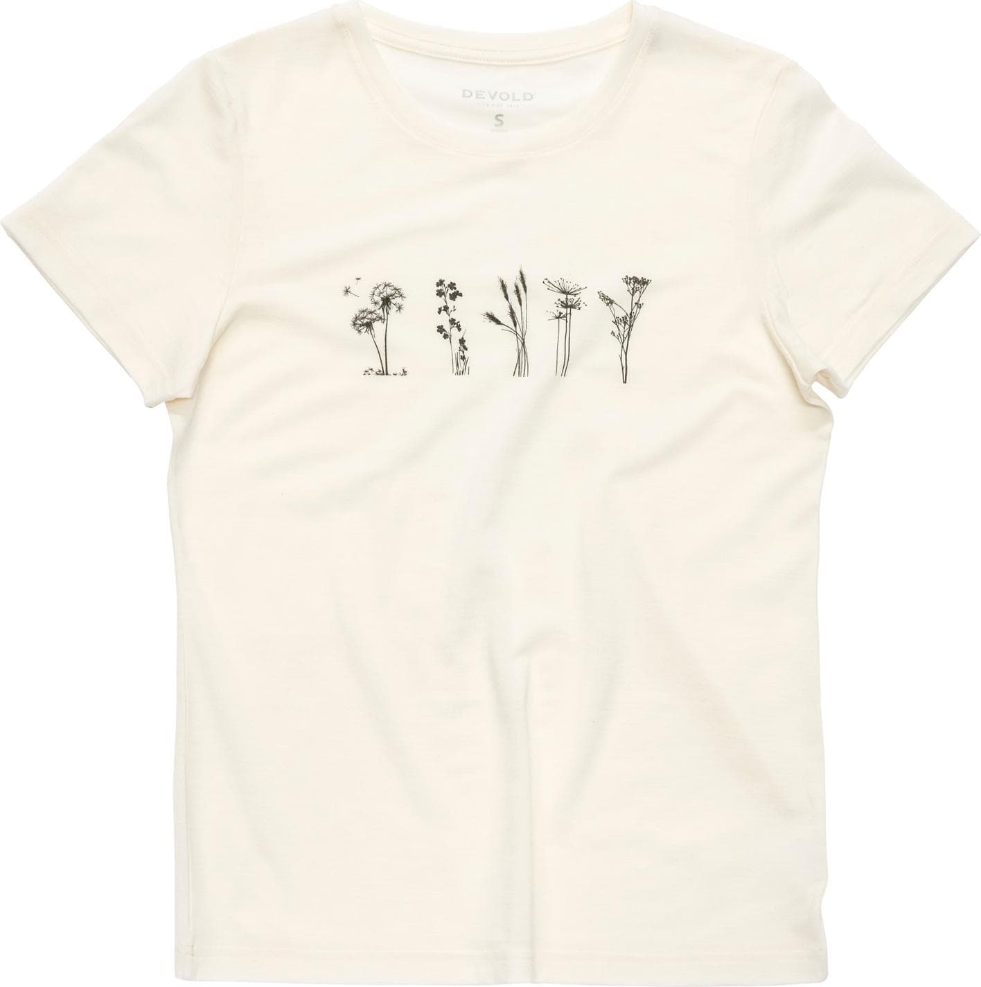 Devold of Norway Devold Women's Classic Flowers Tee White