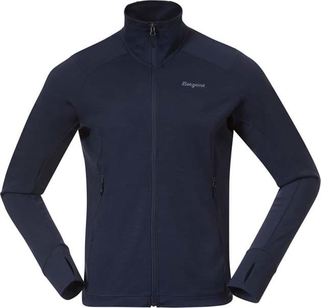 Bergans Bergans Men's Rabot Merino Tech Midlayer Jacket Navy Blue