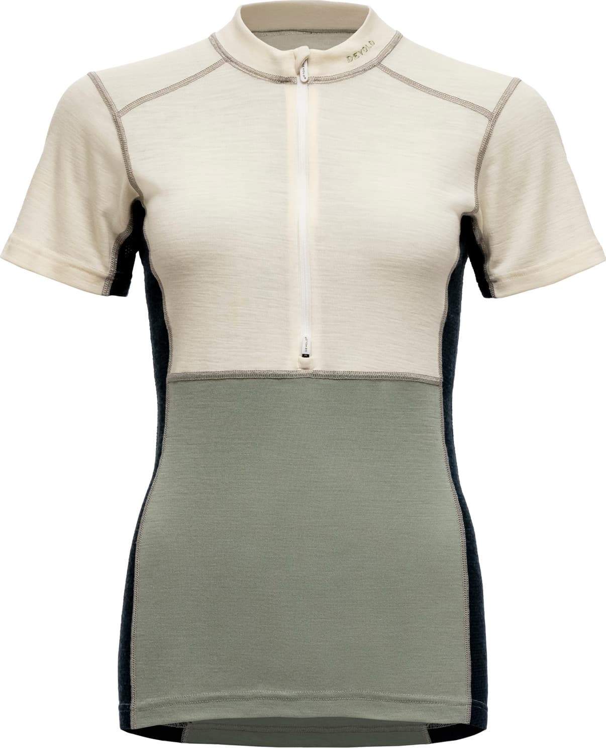 Devold of Norway Devold Women's Lauparen Merino 190 Zip Tee Raw White/fog/ink