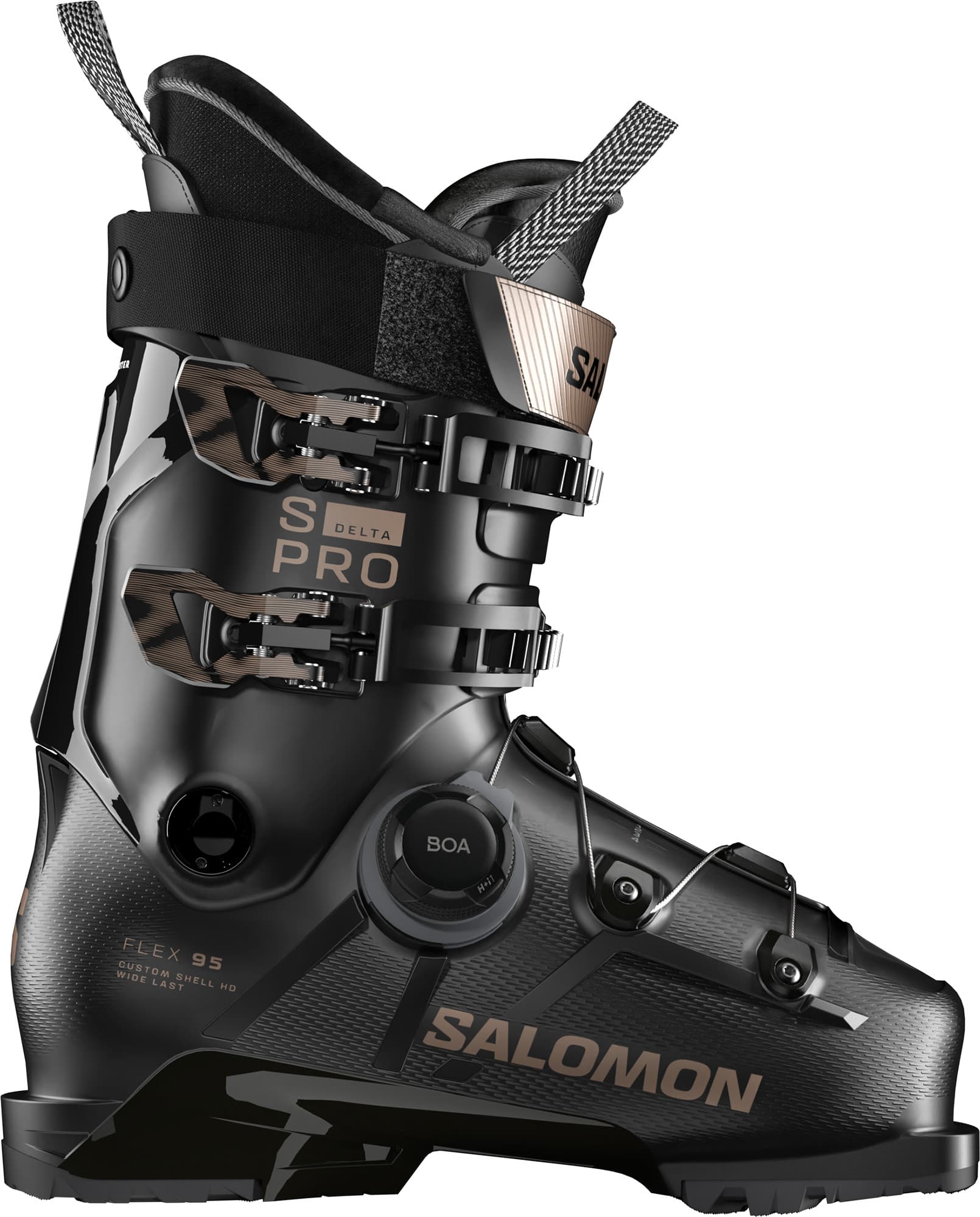 Salomon Salomon Women's S/Pro Delta BOA 95 GripWalk Black/Black/Pink Gold Metallic
