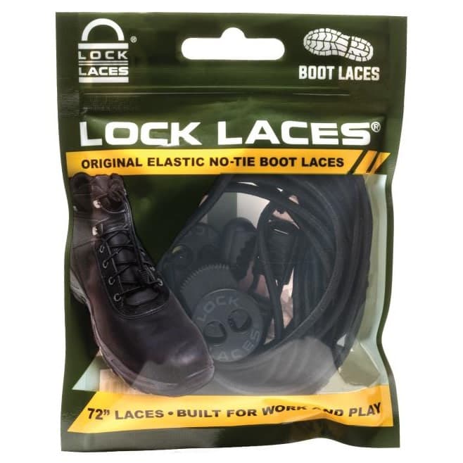Lock Laces Lock Laces 72" Shoelaces Black